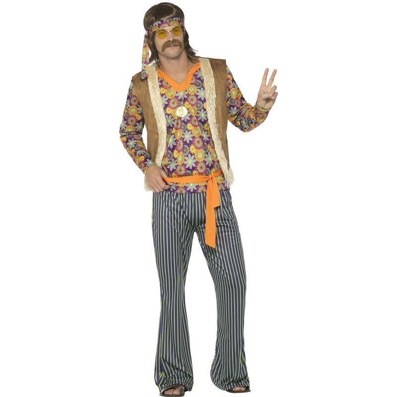 Chillout Flower Power mens costume S