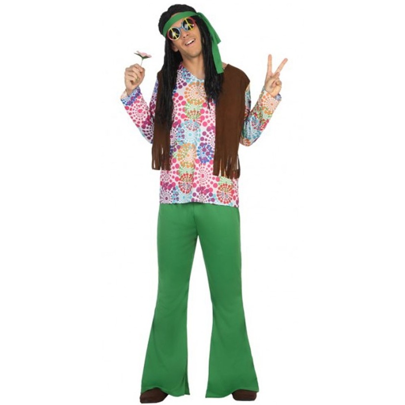 Crazy Pete 60s hippie costume for men XS-S