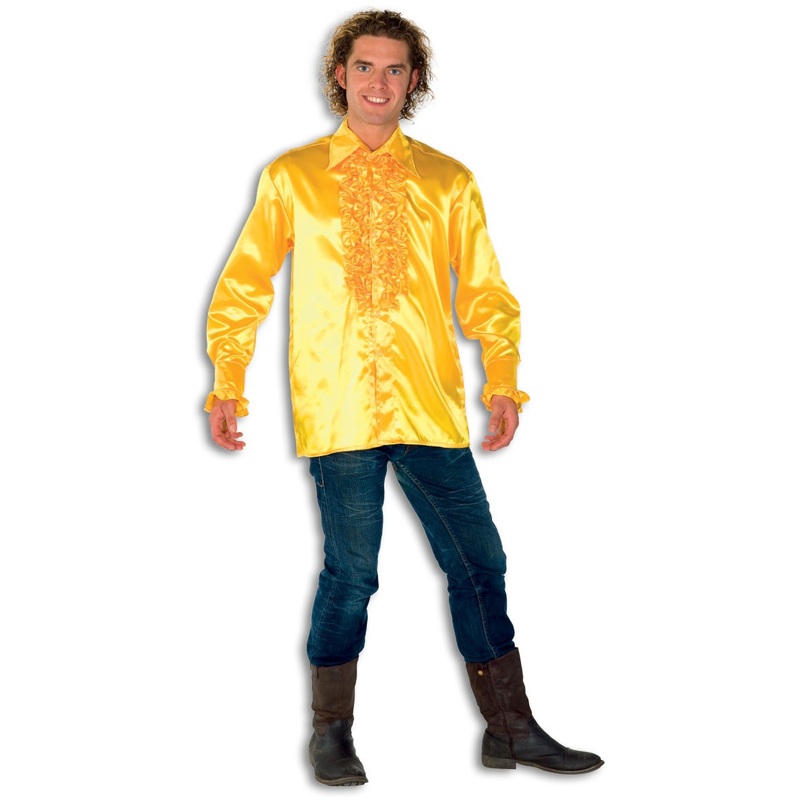 Disco ruffled shirt sun yellow XS