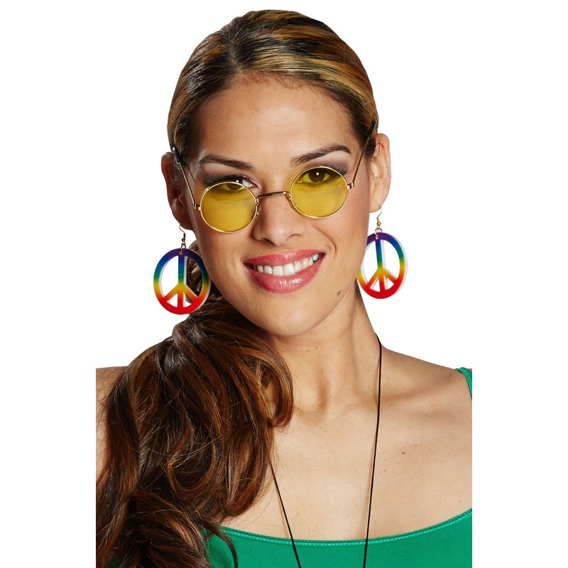 Earrings peace symbol
