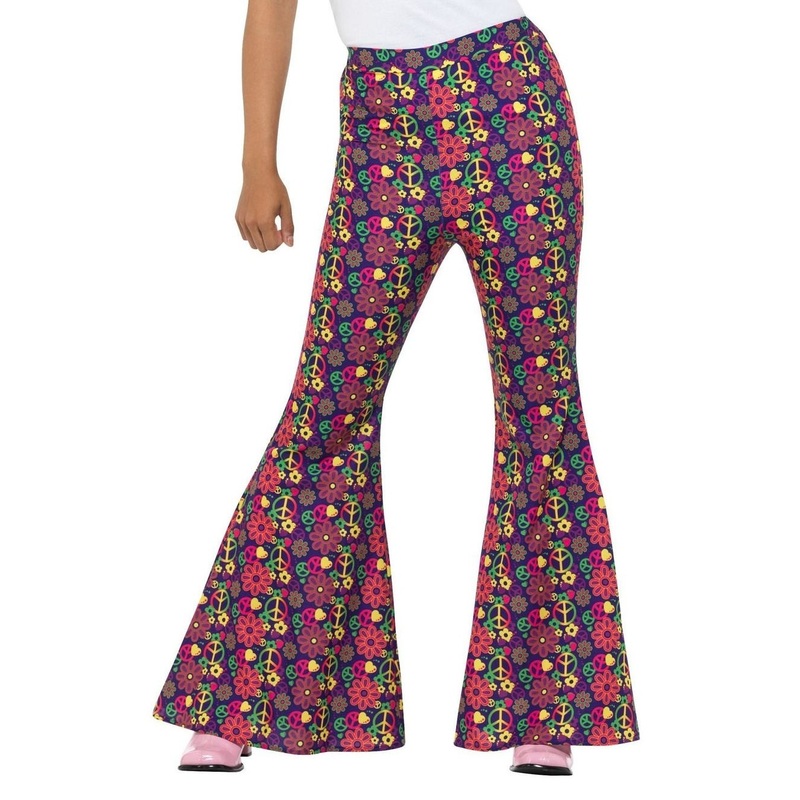 Flower Power hippie pants for women S