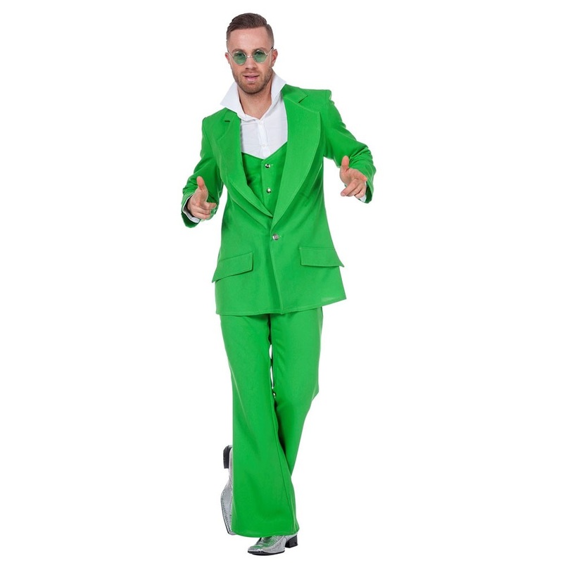 Green 70s disco party suit 48
