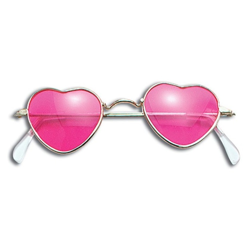 Hippie Heart-shaped Glasses Pink