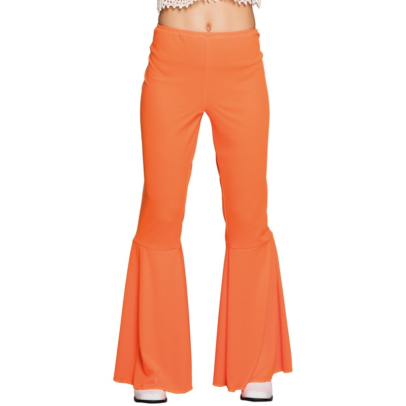 Jenna retro flared pants in orange