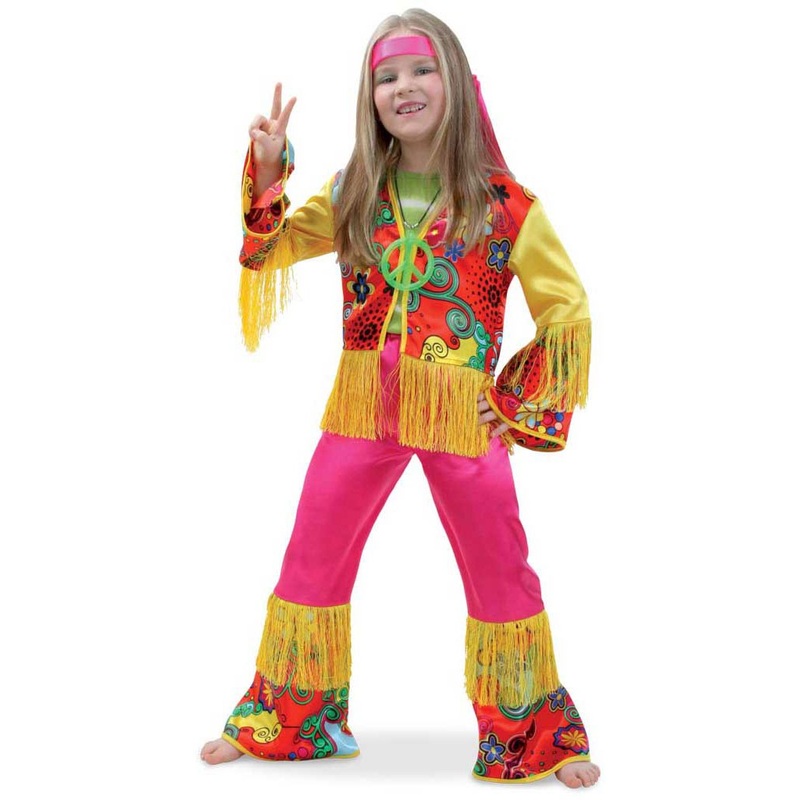Little hippie girl child costume 128