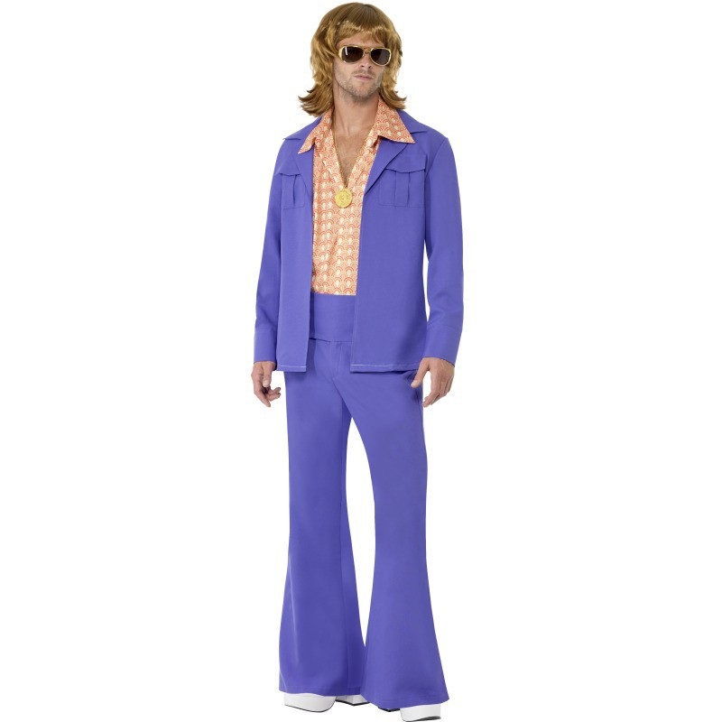 Purple men party suit M