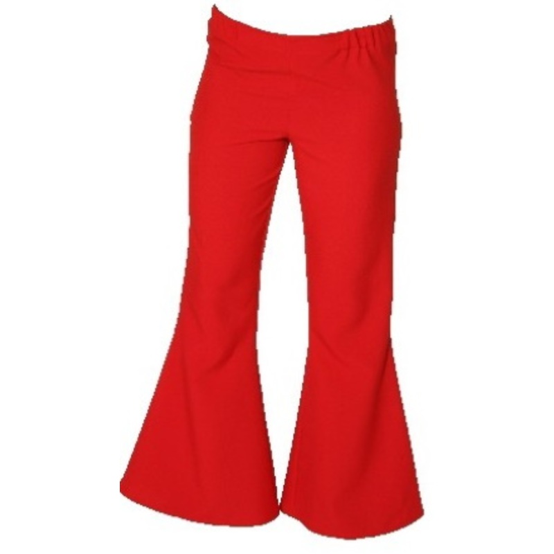 Red flared pants for women 34