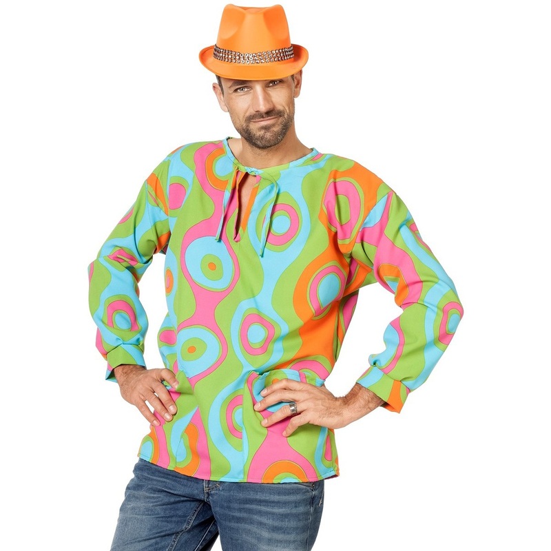 Retro disco shirt for men S