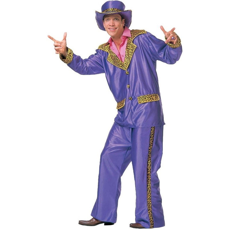 Shiny purple party suit with leopard applications S