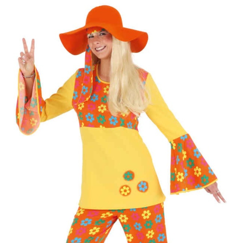 Sunny flowery hippie blouse 34