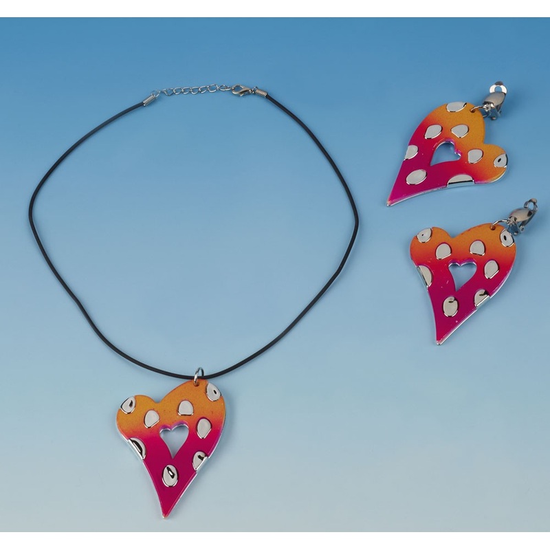 Trendy Happy Heart jewelry set