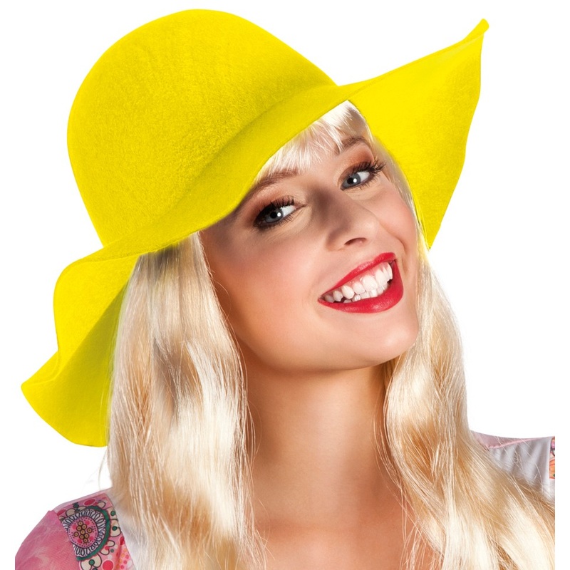 Yellow 70s slouch hat