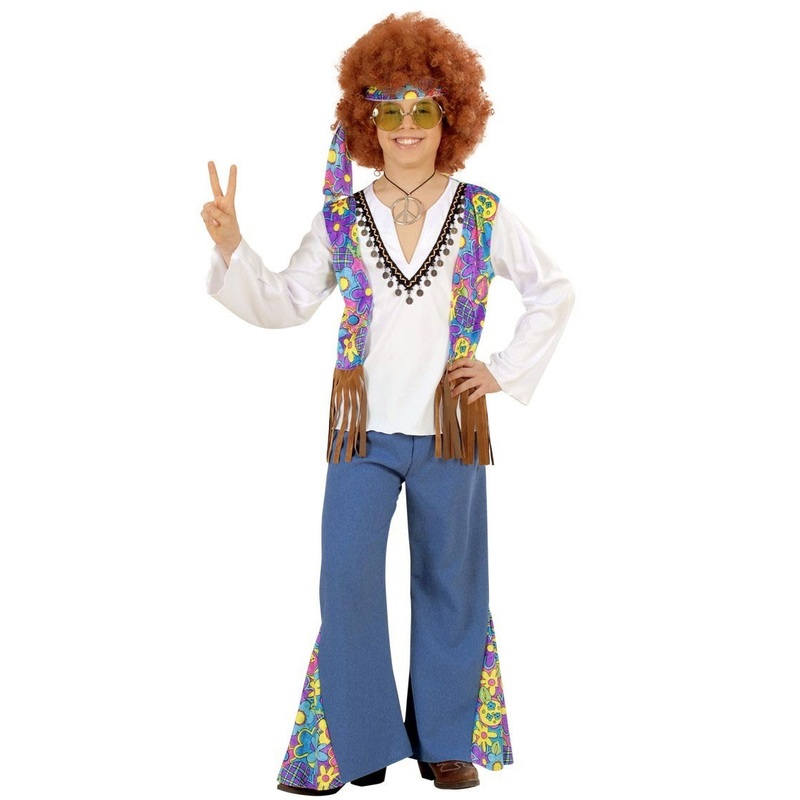 Casual colorful hippie child costume 128