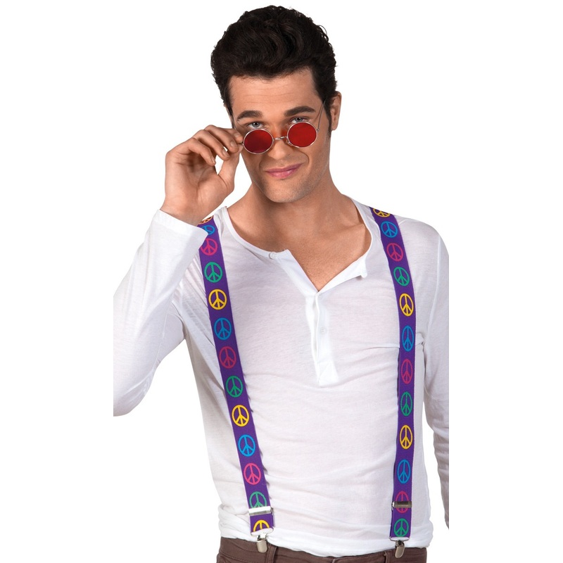 Fancy peace sign suspenders