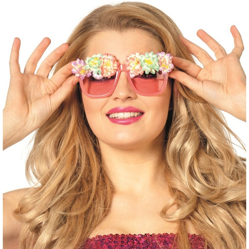 Flower power hippie glasses