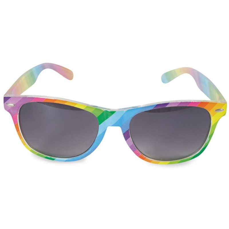 Funky rainbow party glasses