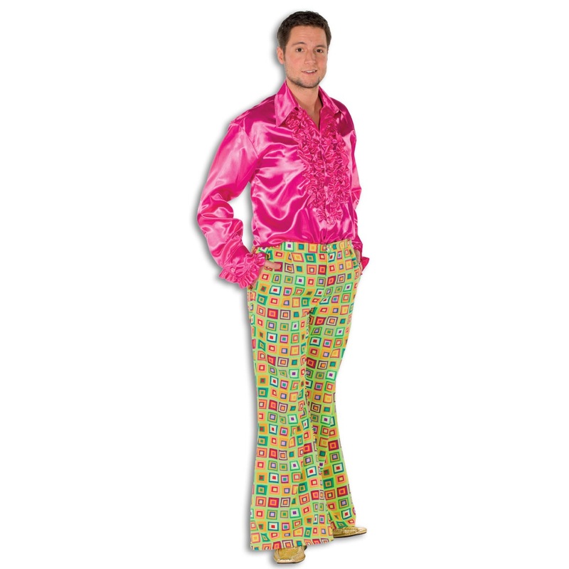 Green-colored men's bell-bottoms 46