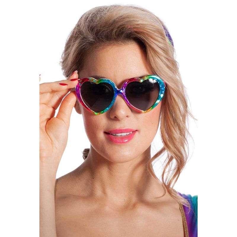 Heart glasses Rainbow Kiss