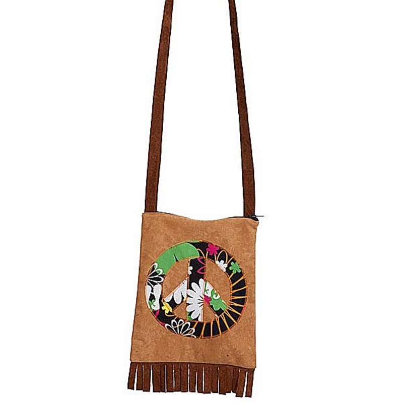 Hippie peace sign handbag
