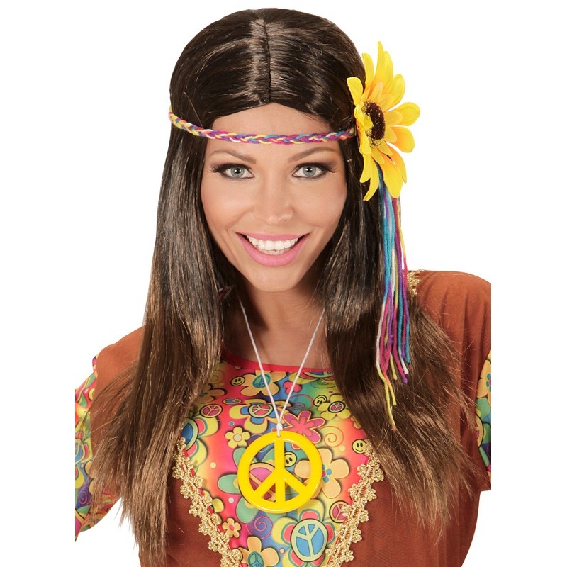 Hippie wig with colored hair band
