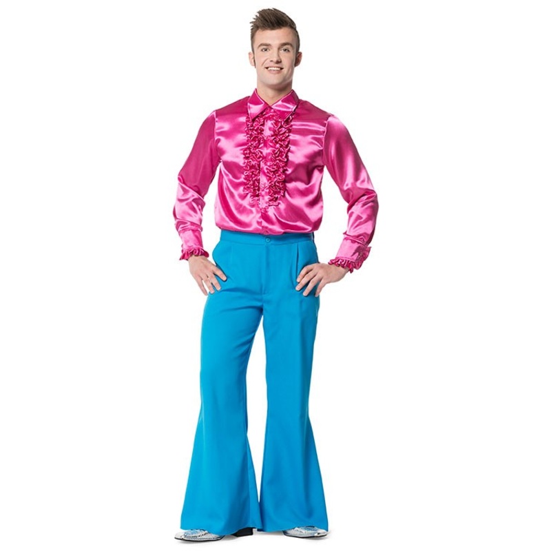 Marten light blue flared trousers 46