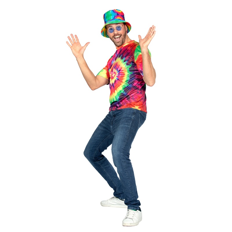 Men's Psycho Tie Dye Hippie Shirt S