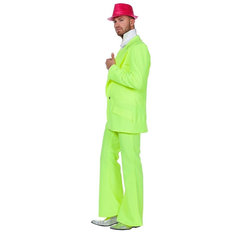Neon disco 70s party suit yellow 48