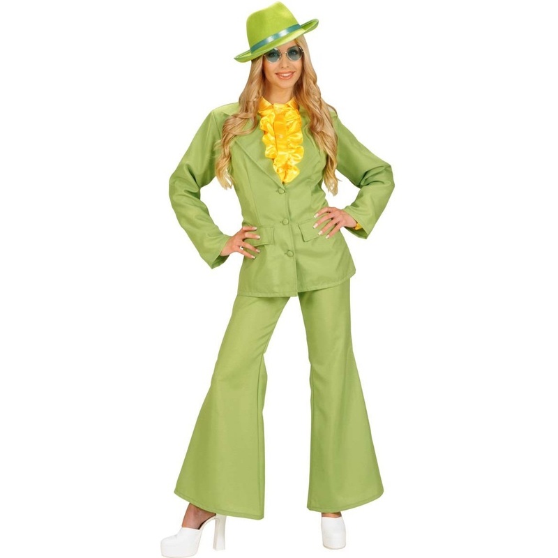 Old but gold green hippie costume for women S
