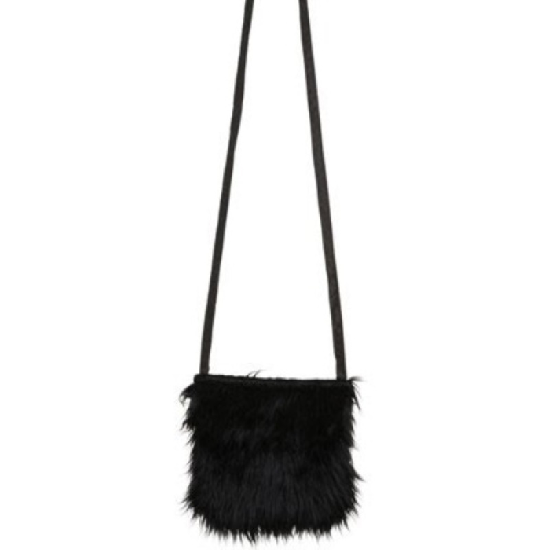 Plush Shoulder Bag Black