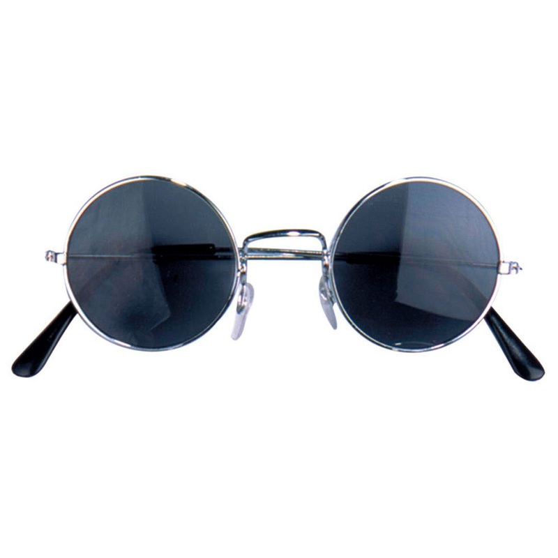 Round hippie glasses in black