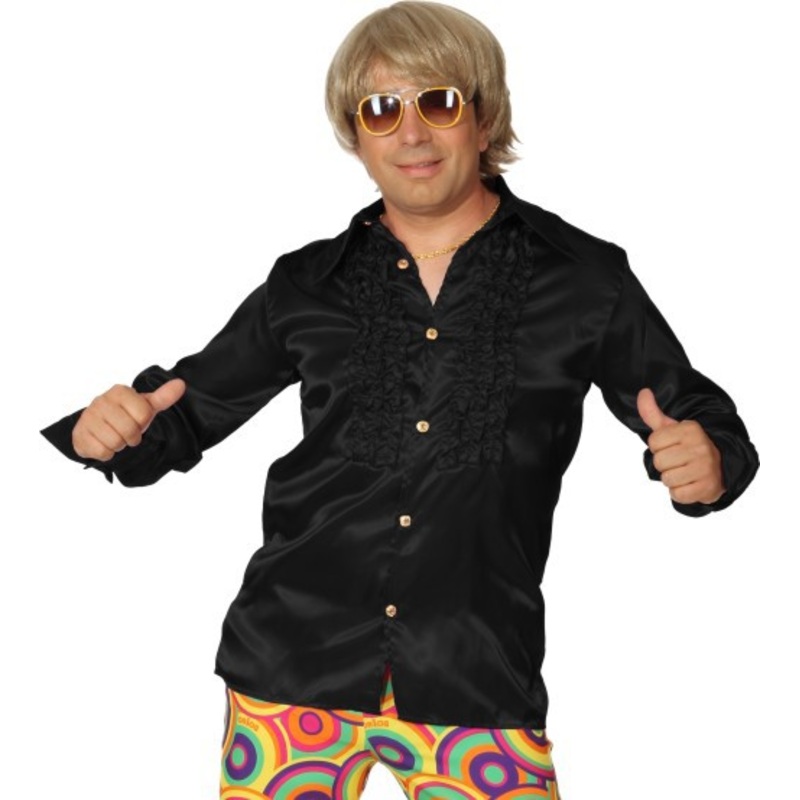 Satin ruffle shirt for men 48