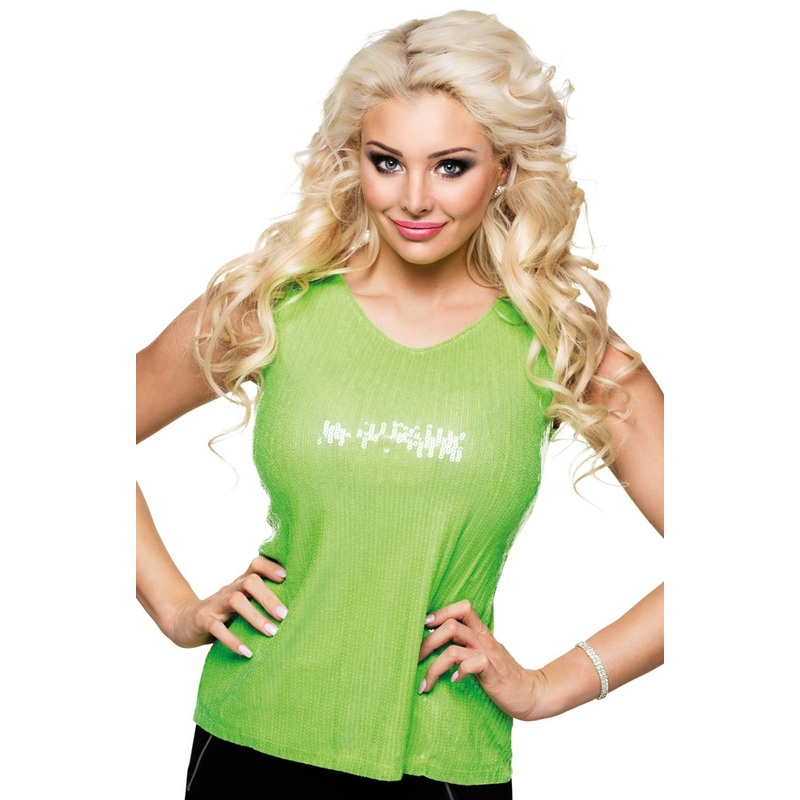 Sequin top green