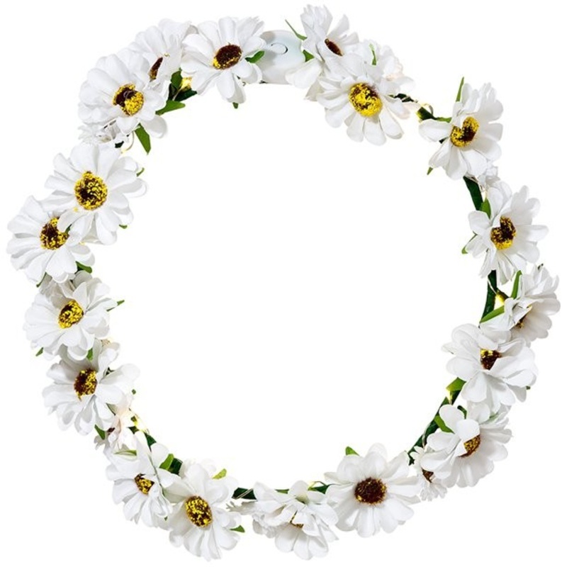 Wreath of daisies with light effect