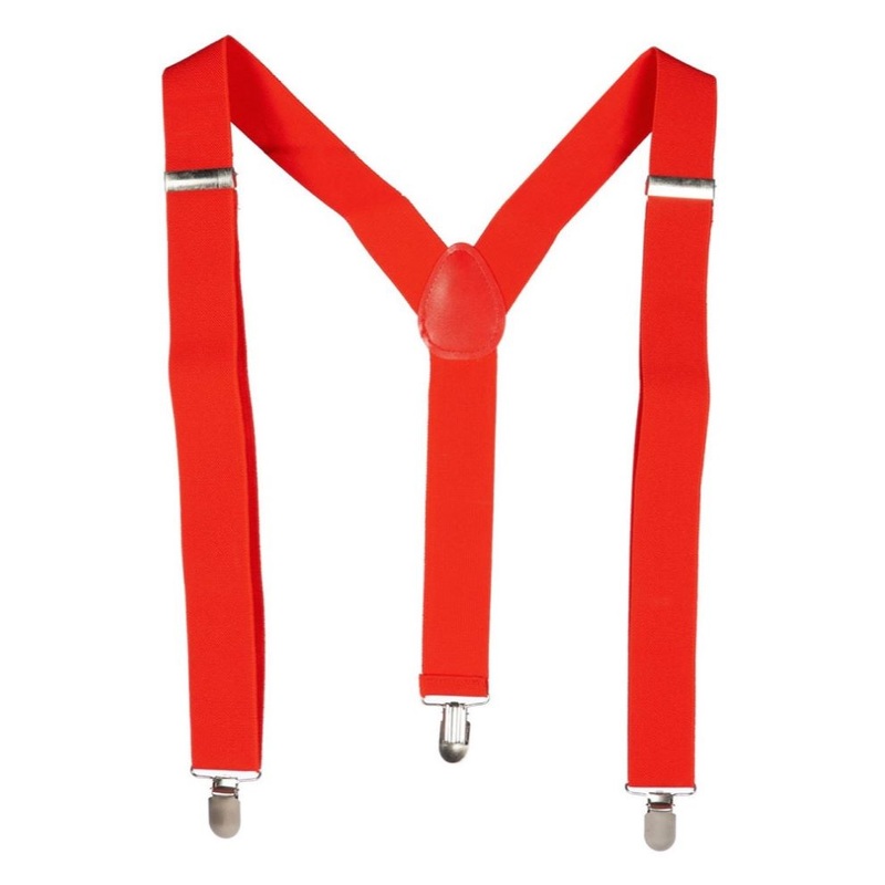 Adjustable suspenders in red