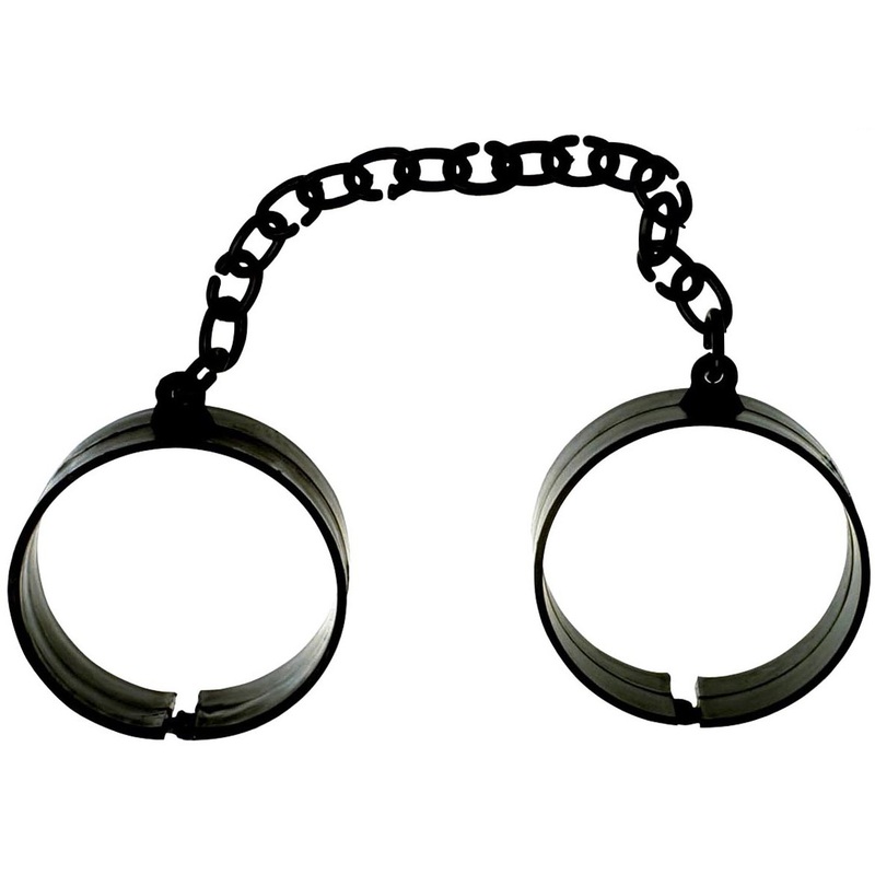 Black plastic handcuffs