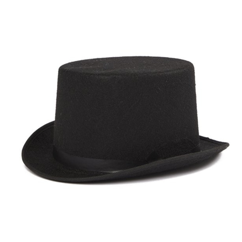 Classic black cylinder made of felt