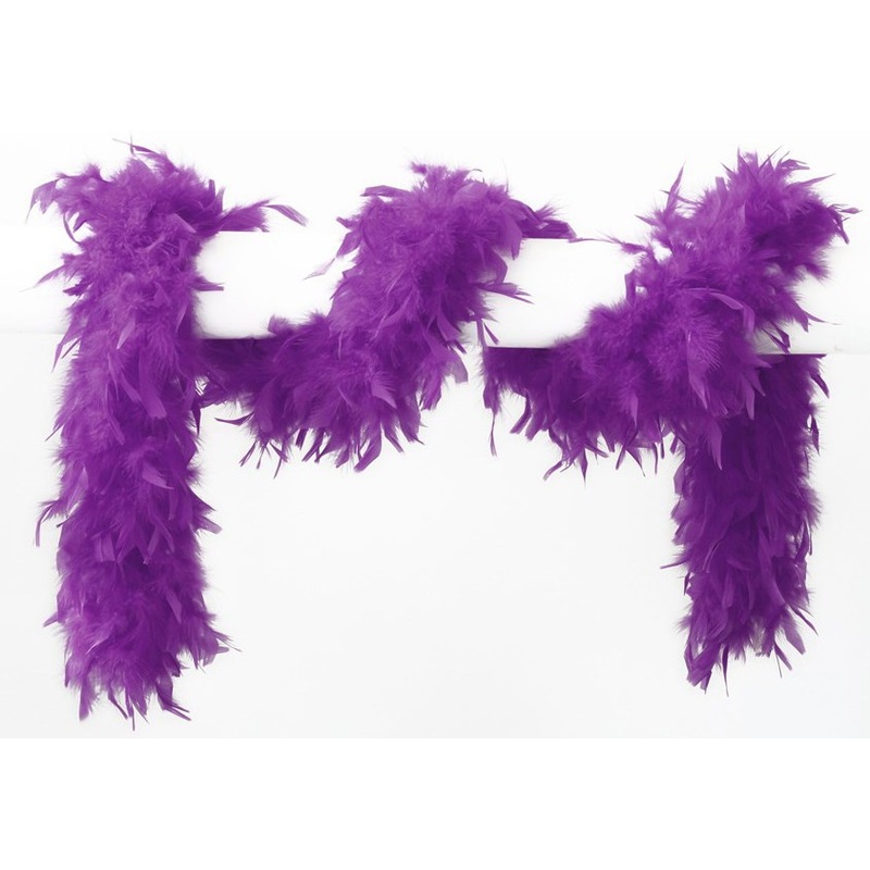 Fluffy feather boa violet 180cm