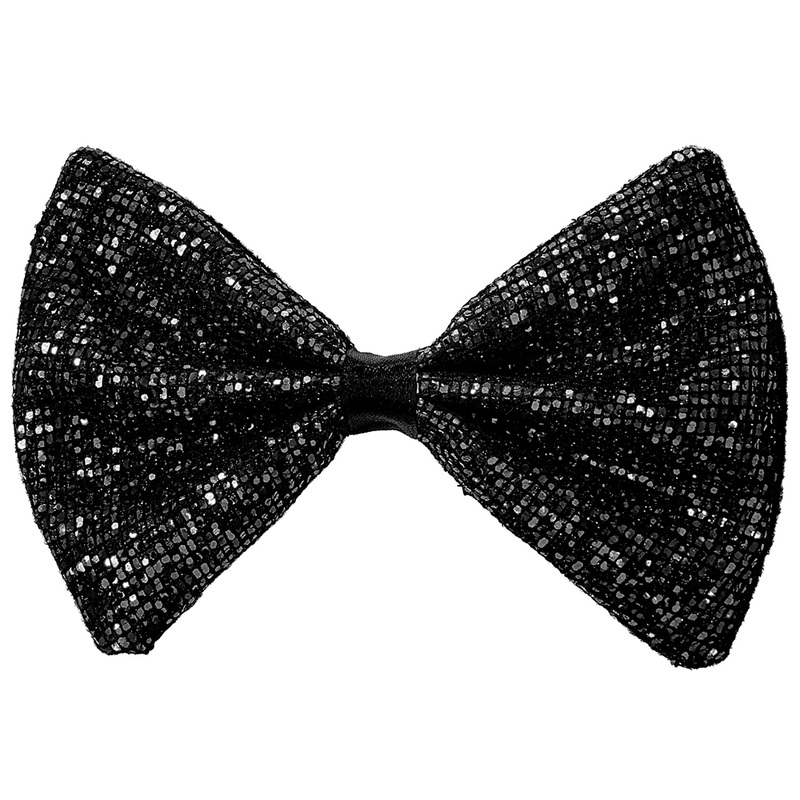 Glamor glitter bow tie in black