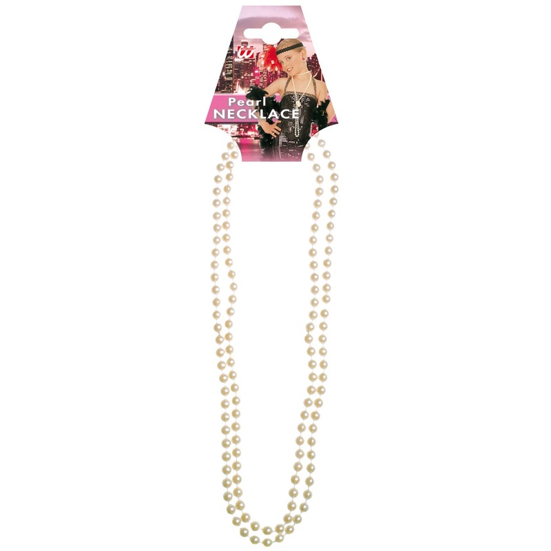 Glamorous pearl necklace white 57cm