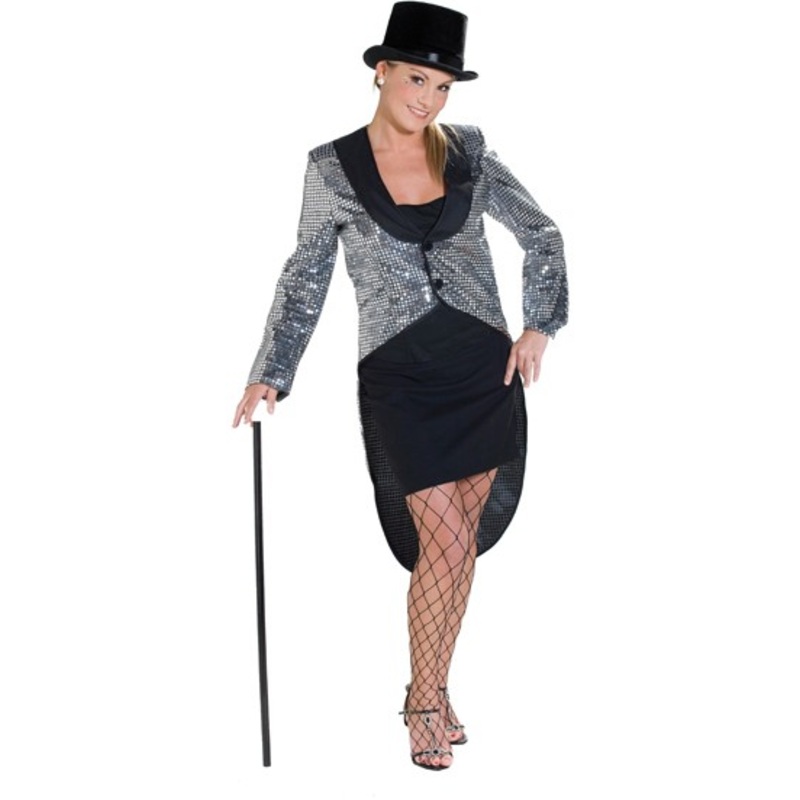 Gray sequined ladies tailcoat 36