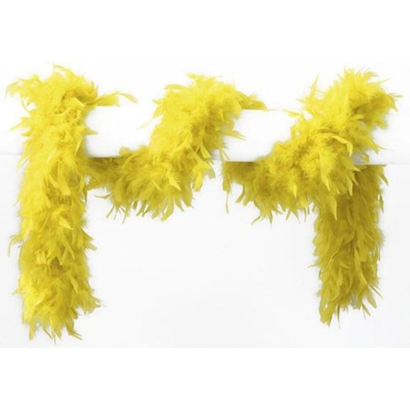 Yellow feather boa 180cm