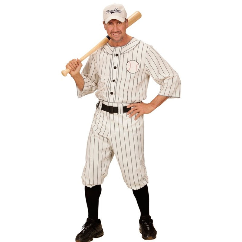 Baseball player costume with baseball cap S