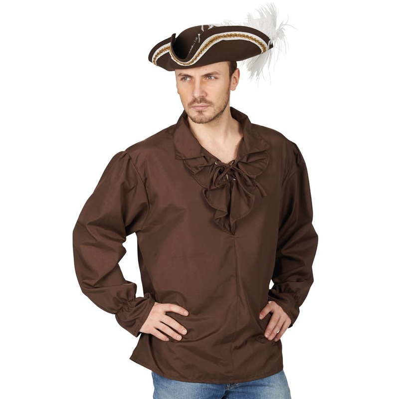 Brown pirate shirt Jack 46-48