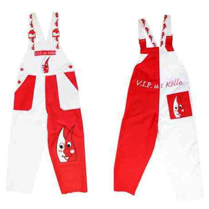 Cologne dungarees red-white 7/8 long S