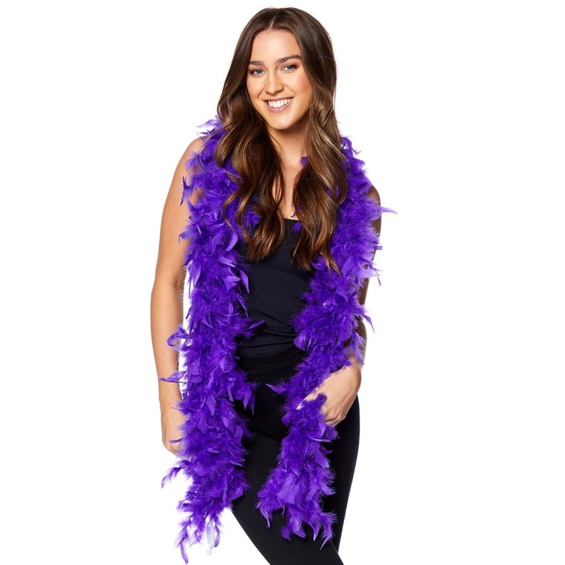 Feather boa violet deluxe