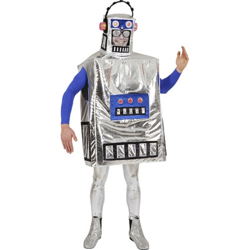 Funny box-shaped robot costume