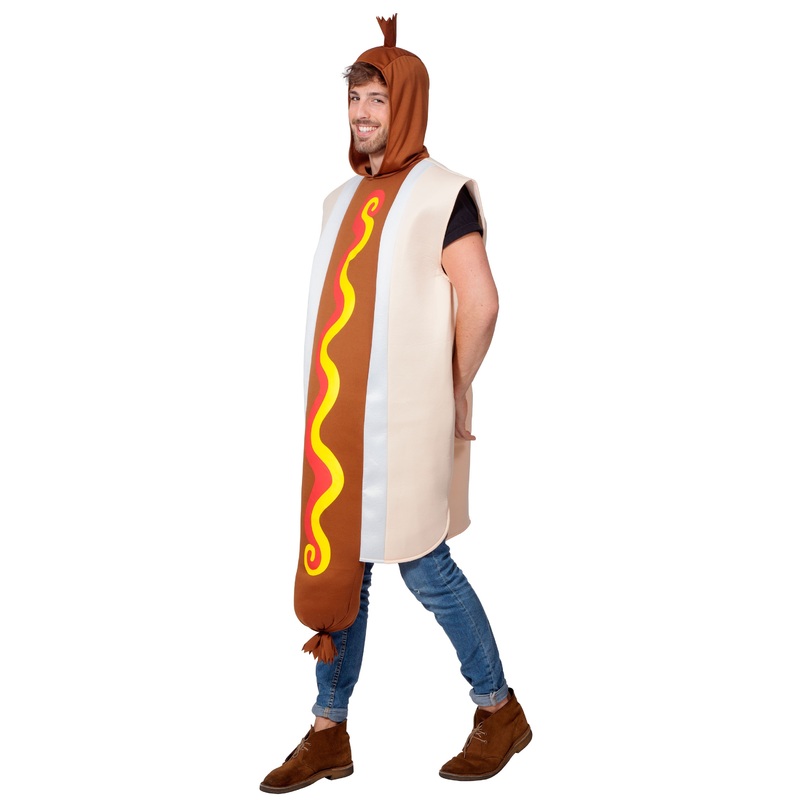 Hot dog style mens costume