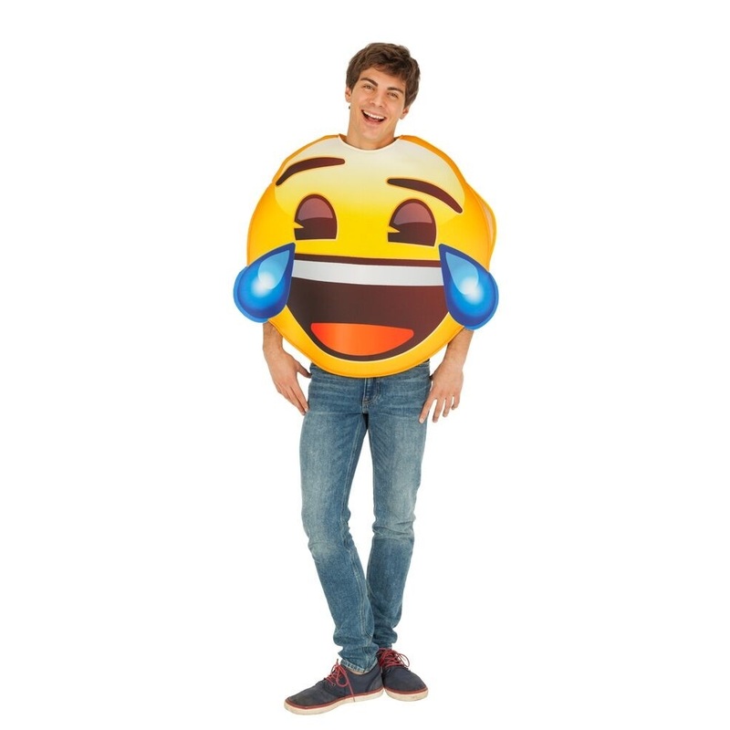 Laughing emoji costume unisex