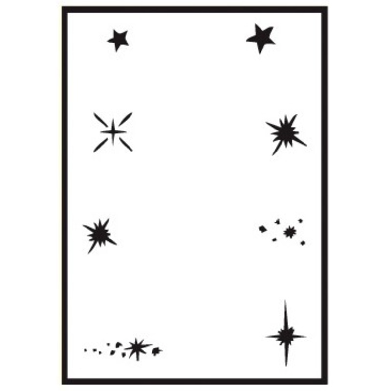 Airbrush stars stencils DIN A5