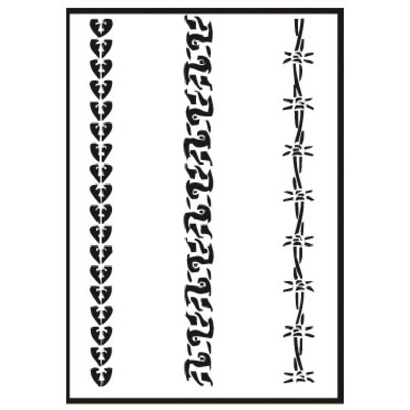 Airbrush stencil set strips 1
